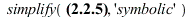 simplify(`+`(`*`(`/`(1, 8), `*`(`^`(79, `/`(1, 6)), `*`(`^`(8, `/`(5, 6)))))), 'symbolic'); 